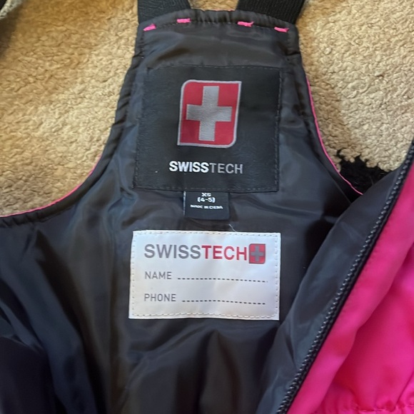 Girls overall snowpants / pink & black / Size XS (4-5) / SWISSTECH ❄️ - Picture 7 of 12